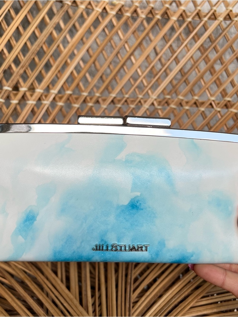 JILL STUART Blue Marble Clutch wallet